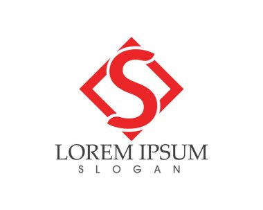 S harfli şirket logosu tasarım vektörü