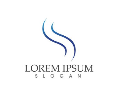 S harfli şirket logosu tasarım vektörü