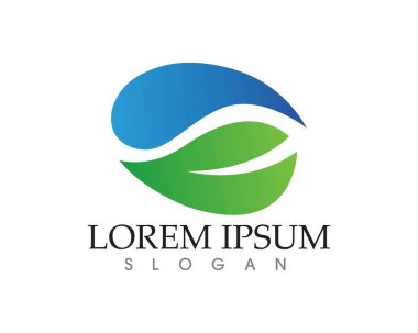 yaprak yeşil doğa logo ve sembol şablon vektör 
