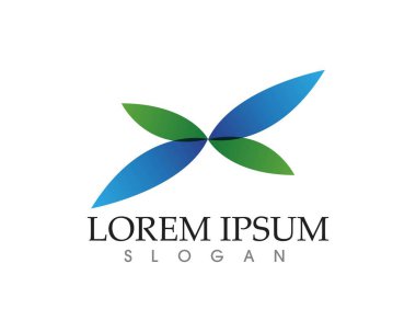 yaprak yeşil doğa logo ve sembol şablon vektör 