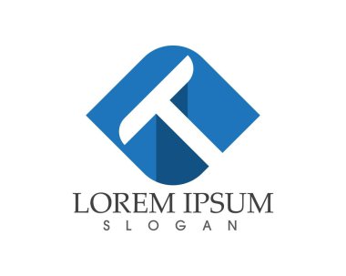 T harf logo ve sembolleri şablon simgeler app
