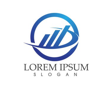 İş Finans logo ve sembolleri konsept illüstrasyon vektör