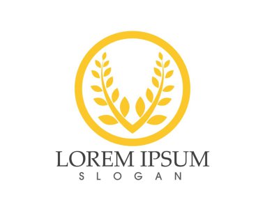 yemek yemek logo ve sembolleri şablon simgeler pirinç