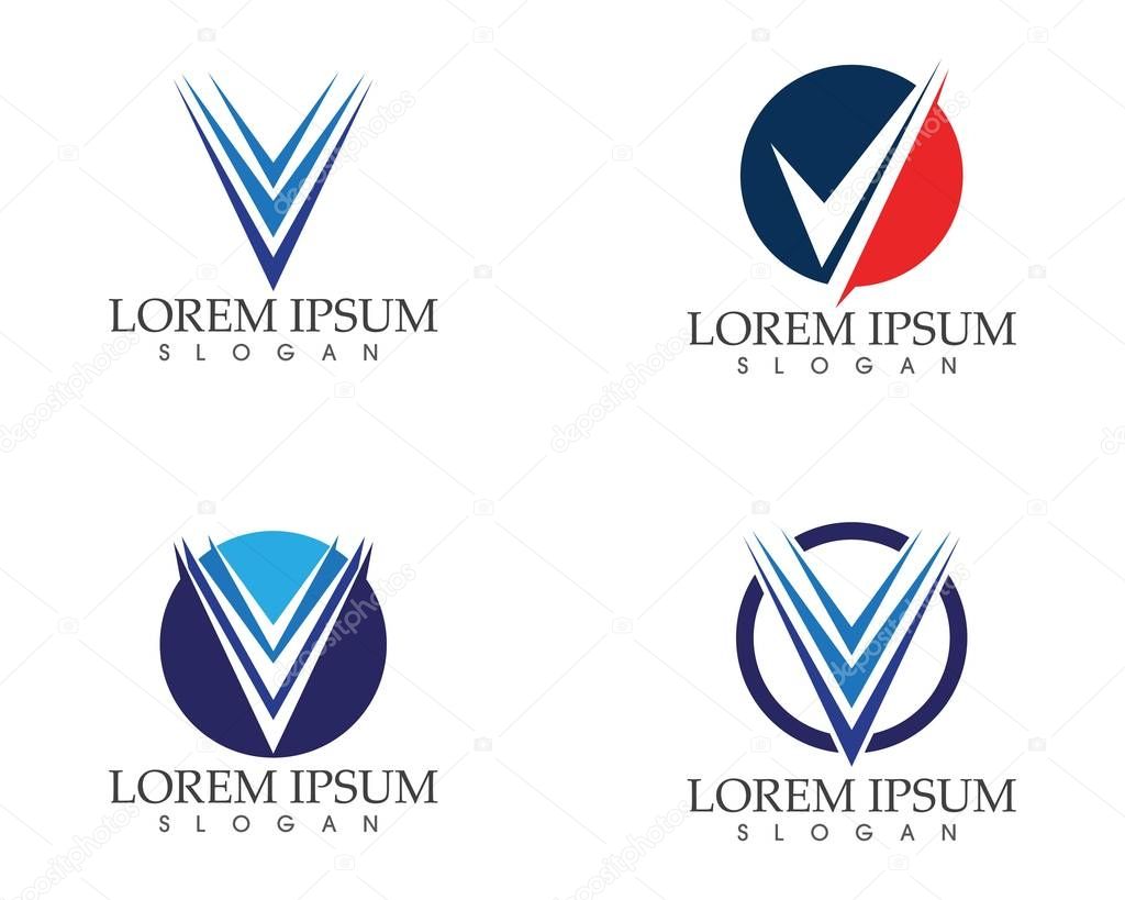 V letters business logo and symbols template