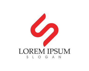 S harfli şirket logosu tasarım vektörü