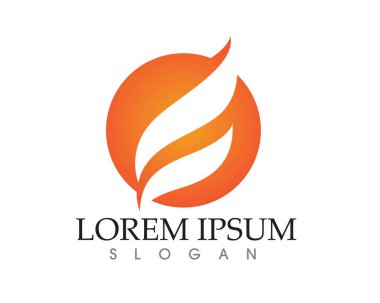Doğa logosunu ve sembol şablonlarını ateşle