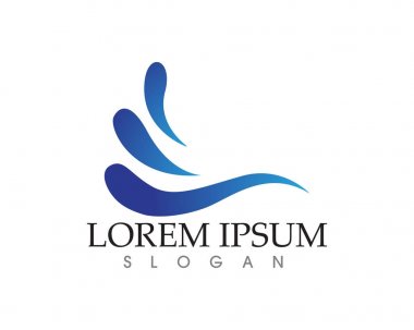 Dalgalar plaj logosu ve semboller simge uygulaması