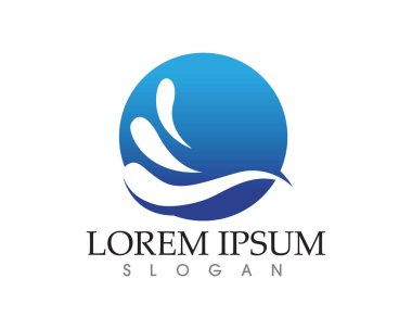 Dalgalar plaj logosu ve semboller simge uygulaması