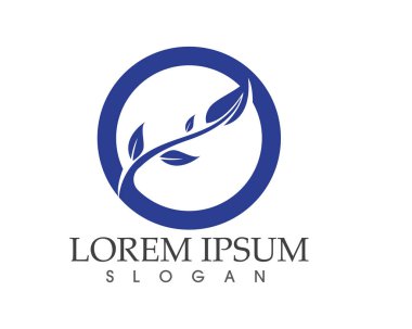 yaprak yeşil doğa logo ve sembol şablon vektör 