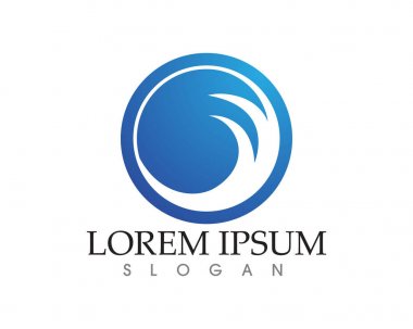 Dalgalar plaj logosu ve semboller simge uygulaması