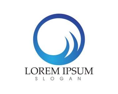 Dalgalar plaj logosu ve semboller simge uygulaması