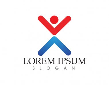 X Harfi Logo Şablonu vektör simgesi tasarımı