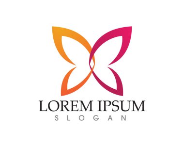 Vektör - kelebek kavramsal basit ve renkli bir simge. Logosunu görmeniz gerekir. Vecto