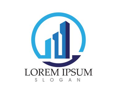 Emlak ve ev binaları logo simgeleri şablonu