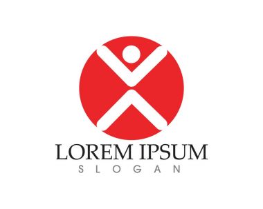 X Harfi Logo Şablonu vektör simgesi tasarımı