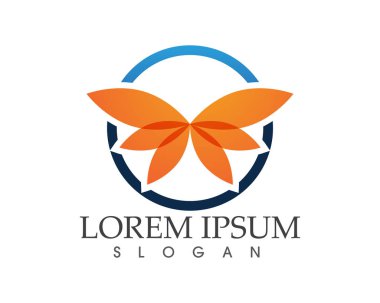 Vektör - kelebek kavramsal basit ve renkli bir simge. Logosunu görmeniz gerekir. Vecto