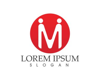 M harfi vektör simgeleri bu tür logo şablonları