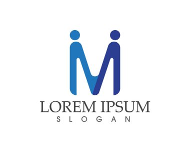 M harfi vektör simgeleri bu tür logo şablonları