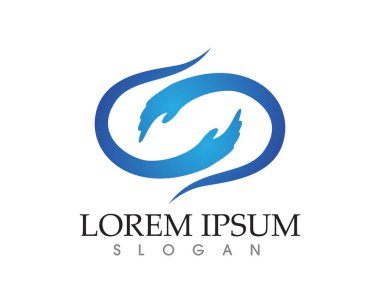 El yardım logosu ve semboller şablon uygulamaları