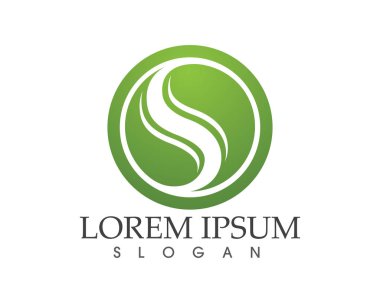 yaprak yeşil doğa logo ve sembol şablon vektör 
