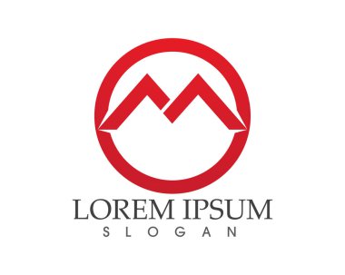 M harfi vektör simgeleri böyle logolar