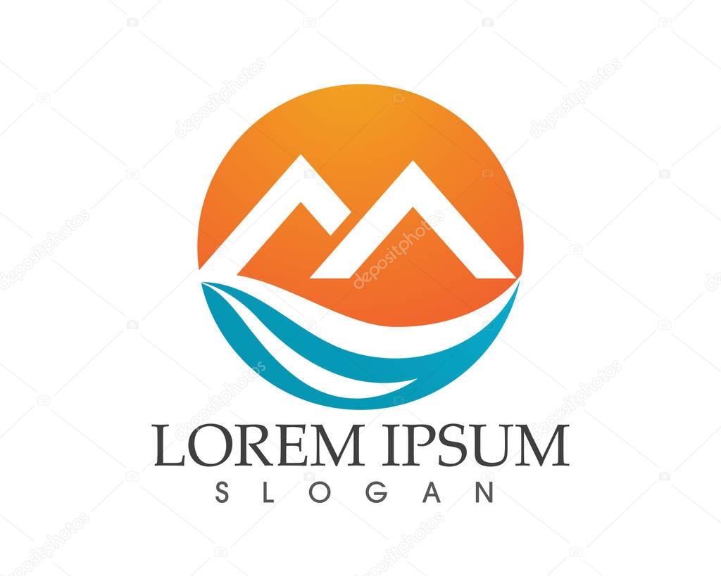 Mountain nature landscape  logo and symbols  icons templat