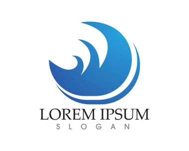 Dalgalar plaj logosu ve semboller simge uygulaması