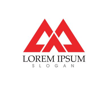 Dağ manzarası logosu ve simgeler şablonu