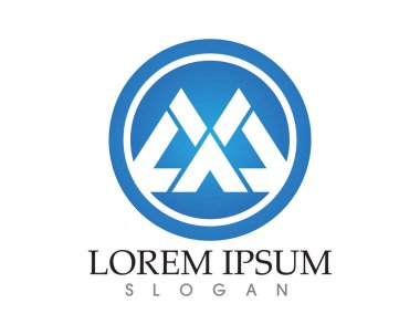 Dağ manzarası logosu ve simgeler şablonu