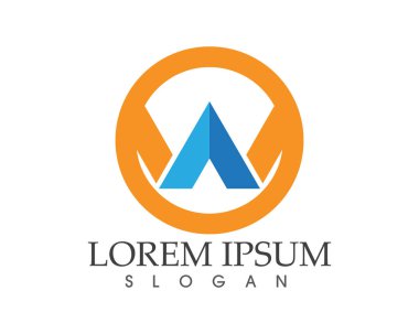 W harfleri iş logosu ve sembolleri şablon