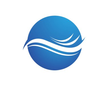 Dalgalar plaj logosu ve semboller simge uygulaması