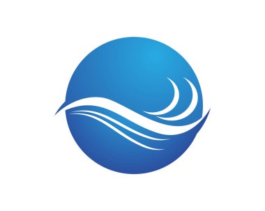 Dalgalar plaj logosu ve semboller simge uygulaması