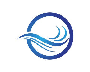 Dalgalar plaj logosu ve semboller simge uygulaması