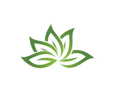 yaprak yeşil doğa logo ve sembol şablon vektör 