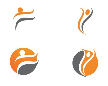 İnsanlar başarıyı önemser sağlık logosu simgeleri