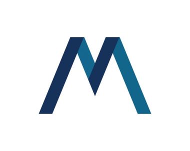 M harfi vektör simgeleri bu tür logo şablonları