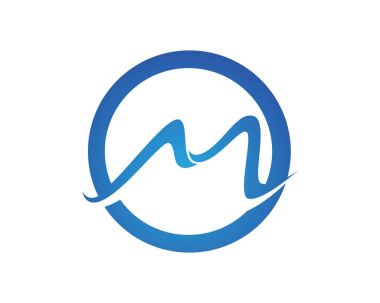 M harfi vektör simgeleri bu tür logo şablonları