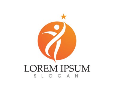 İnsanlar başarıyı önemser sağlık logosu simgeleri