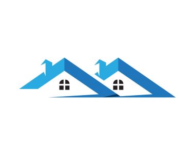Emlak ve ev binaları logo simgeleri şablonu