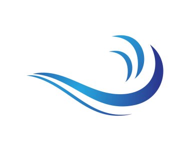 Dalgalar plaj logosu ve semboller simge uygulaması