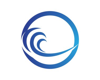 Dalgalar plaj logosu ve semboller simge uygulaması