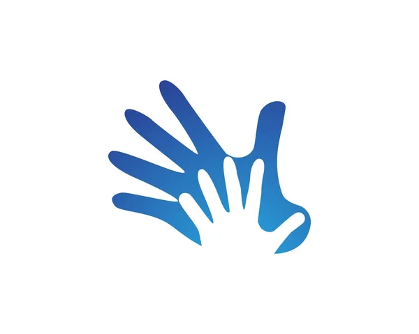 Χέρι λογότυπο βοήθεια και σύμβολα πρότυπο εικονίδια app — Διανυσματικό Αρχείο