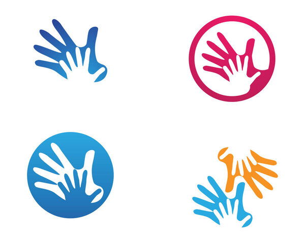 Hand help logo and symbols template icons app