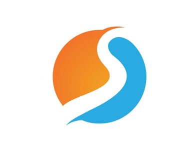 S harfli şirket logosu tasarım vektörü