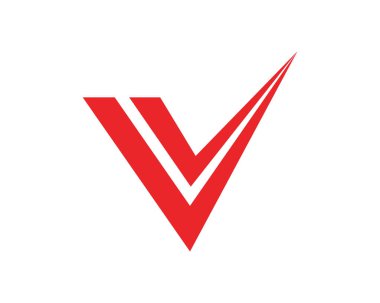 V harfler iş logo ve sembolleri şablonu