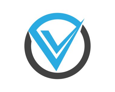 V harfler iş logo ve sembolleri şablonu