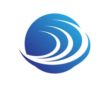 Dalgalar plaj logosu ve semboller simge uygulaması