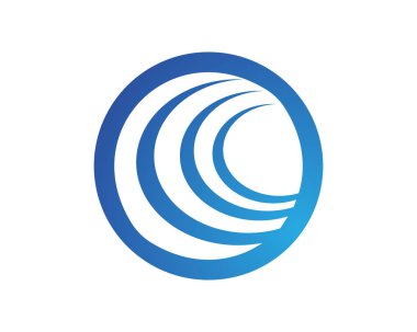 Dalgalar plaj logosu ve semboller simge uygulaması