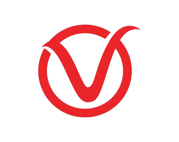 V letras logotipo do negócio e símbolos modelo — Vetor de Stock