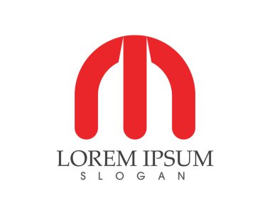  M harfi vektör simgeler logo şablonu